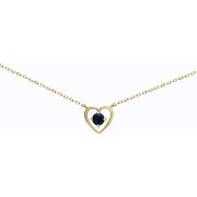 Collier Brillaxis Collier or jaune 18 carats coeur saphir