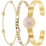 Bracelets Sc Bohème B2371-DORE+B2384-DORE+B2494-ROSE