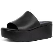 Mules FitFlop ELOISE LEATHER WEDGES ALL BLACK