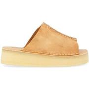 Sandales Clarks Sandale Clarks Original Wedge Slide en cuir-suède colo...