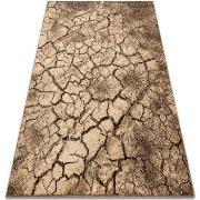 Tapis Rugsx Tapis KARMEL Terra sol fissuré noix 160x220 cm