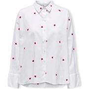 Blouses Only New Lina Grace Shirt L/S - Bright White/Heart