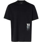 T-shirt Y-3 T-Shirt noir avec logo graphique blanc