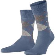 Chaussettes Burlington Chaussettes Manchester Carreaux Bleu 6274