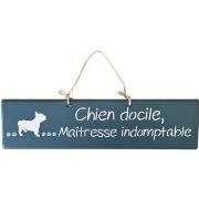 Tableaux, toiles Qualiart Plaque décorative en bois bleu canard - Chie...