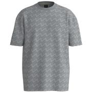 T-shirt BOSS T-SHIRT RELAXED FIT GRIS À MONOGRAMMES JACQUARD TEE 7