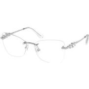 Lunettes de soleil Swarovski SK1014 Cadres Optiques, Argent/Transparen...