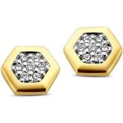 Boucles oreilles Brillaxis Boucles d'oreilles or jaune 18 carats diama...