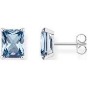 Boucles oreilles Thomas Sabo Boucles d'oreilles argent oxyde bleu rect...