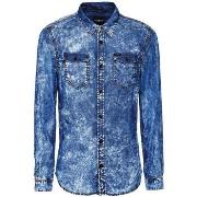 Chemise Guess Chemise Homme Denim Truckee Ls Shirt Bleu