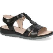 Sandales Caprice black met comb casual open sandals