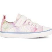 Baskets basses enfant Geox gisli sneakers white pink