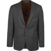 Veste Suitable Prestige Veston Laine Herringbone Gris