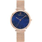 Montre Pierre Lannier ELARA Cadran Bleu Bracelet Acier milanais DorÃ©-...