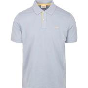 T-shirt Gant Contrast Piqué Polo Bleu Clair