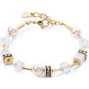 Bracelets Coeur De Lion Bracelet Geocube Iconic Pearl Mix doré et blan...