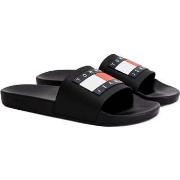 Tongs Tommy Jeans black casual open pool slide
