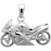 Pendentifs Brillaxis Pendentif moto argent rhodié