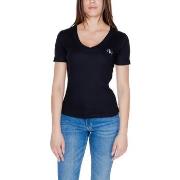 T-shirt Calvin Klein Jeans WOVEN LABEL RIB V-NECK J20J223274