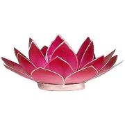 Bougeoirs, photophores Phoenix Import Porte Bougie Fleur de Lotus rose...