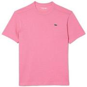 T-shirt Lacoste T-SHIRT ROSE TENNIS SPORT COL ROND EN COTON TECHNIQU