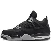 Baskets Nike Air Jordan 4 Black Canvas (GS)