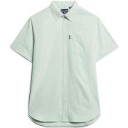 Chemise Superdry Oxford shirt mc vert clair