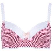 Emboitants Brigitte Bardot Soutien-gorge grand maintien blanc/bordeaux...