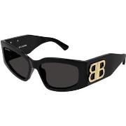 Lunettes de soleil Balenciaga BB0321S Lunettes de soleil, Noir/Gris, 5...