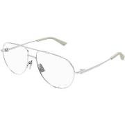 Lunettes de soleil Bottega Veneta BV1302O Cadres Optiques, Argent/Tran...