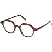 Lunettes de soleil Tom Ford FT5900-B Cadres Optiques, Havana, 46 mm