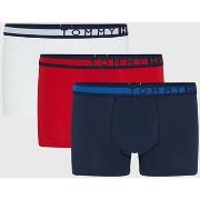 Caleçons Tommy Hilfiger Lot de 3 boxers marine, rouge et blanc en coto...