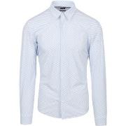 Chemise BOSS Chemise Hank Stretch Impression Bleu Clair