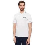 T-shirt Emporio Armani EA7 Polo homme Ea7 Emporio Armani blanc 3DPF19 ...