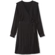Robe courte Daxon by - Robe manches longues faux portefeuille