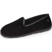 Chaussons Isotoner Chaussons charentaises Femme Brillant Noir