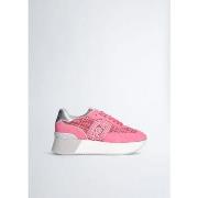 Baskets Liu Jo Sneakers roses en tweed