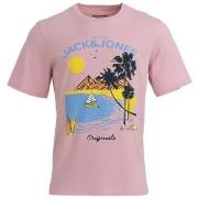 T-shirt Jack &amp; Jones TEE SHIRT - PINK NECTAR - L