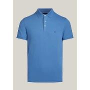 T-shirt Tommy Hilfiger Polo ajusté bleu en coton bio stretch