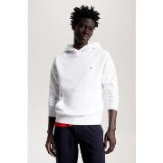 Polaire Tommy Hilfiger Sweat à capuche blanc en coton bio