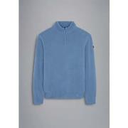 Sweat-shirt Paul &amp; Shark Pull demi zip bleu clair en laine