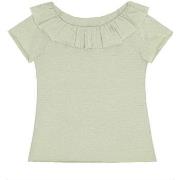 T-shirt enfant Little Hedonist T-shirt vert à manches courtes avec col...