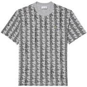 T-shirt Lacoste T-SHIRT EN COTON MONOGRAMME GRIS