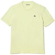 T-shirt Lacoste T-SHIRT JAUNE TENNIS SPORT COL ROND EN COTON TECHNIQ