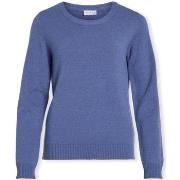 Pull Vila Noos Ril O-Neck L/S - Bijou Blue