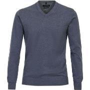 Sweat-shirt Casa Moda Pull Col-V Bleu