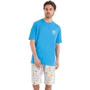 Pyjamas / Chemises de nuit Athena Pyjama court homme Happy Summer