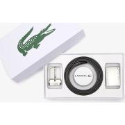 Ceinture Lacoste Coffret ceinture boucles interchangeables noir en cui...