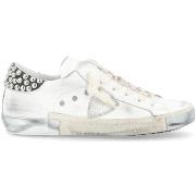 Baskets Philippe Model Baskets Paris X en cuir blanc avec clous