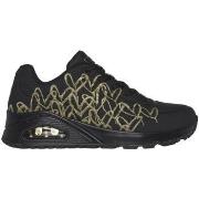 Baskets Skechers BASKETS UNO AIR GOLDEN HEART NOIR